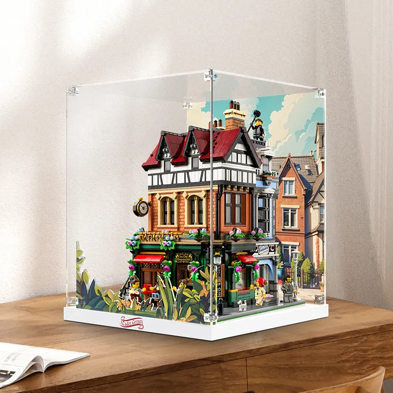 LIGHT YOUR BRICKS LEGO 10350 British Street Corner Display Case Model Accessories-6