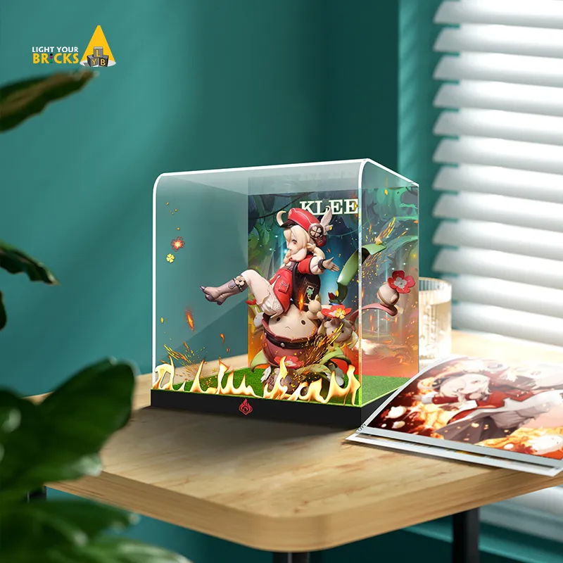 LIGHT YOUR BRICKS Genshin Impact Characters Klee Spark Knight Merch Action Figure Storage Box Model Accessories-1