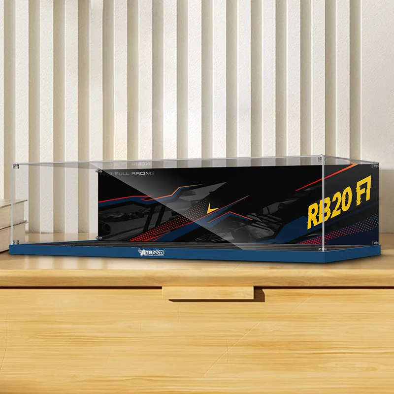 LIGHT YOUR BRICKS Compatibility Building Block 42206 Oracle Red Bull RB20 F1 Racing Display Case Model Accessories-9