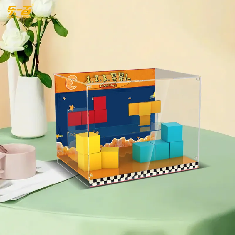 LIGHT YOUR BRICKS Compatibility Pop Mart 123 Stars Human Collection Display Case Model Accessories-9