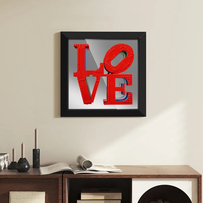 LIGHT YOUR BRICKS Compatibility LEGO 31214 LOVE Artistic Sculpture Wall Mounted Frame Model Accessories-6