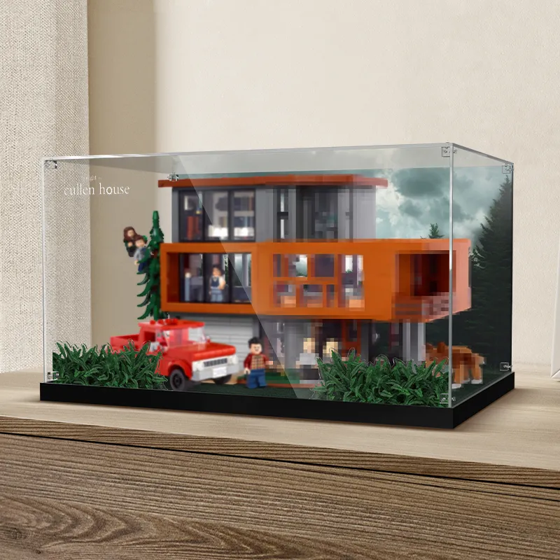 LIGHT YOUR BRICKS Compatibility Building Block 21354 Twilight Cullen Family Mansion Display Case Model Accessories-10