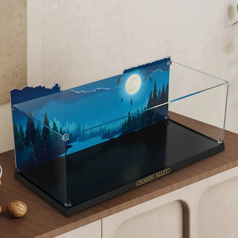 LIGHT YOUR BRICKS Compatibility Harry Potter 76444 Mini Diagon Alley Display Case Model Accessories-9