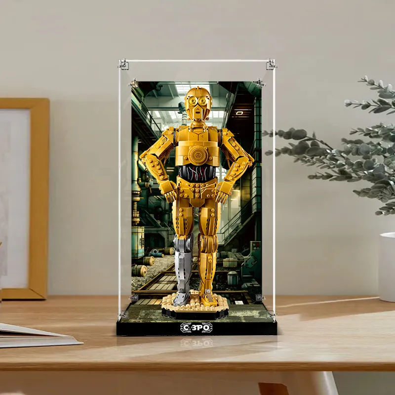 LIGHT YOUR BRICKS Compatibility Building Block 75398 Star Wars C 3PO Robot Storage Box Model Accessories-9