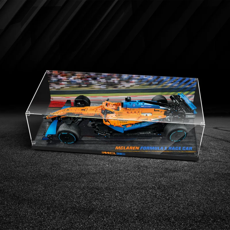 LIGHT YOUR BRICKS Le100 Compatibility Building Block 42141 McLaren F1 Formula Racing Display Case Model Accessories-9