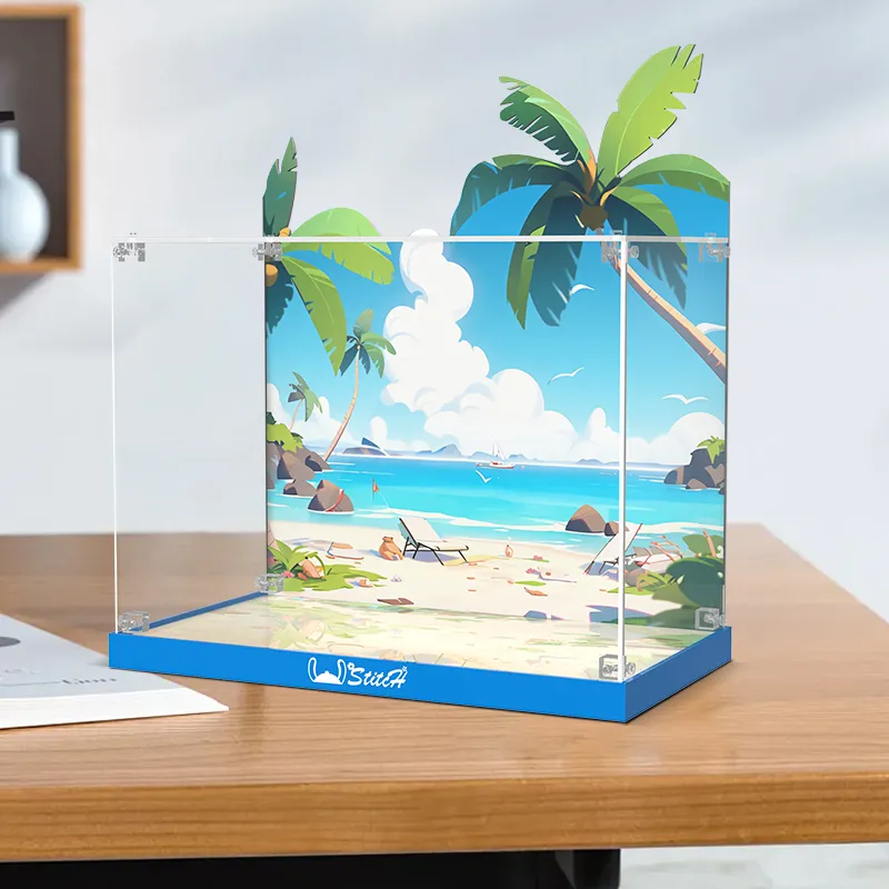 LIGHT YOUR BRICKS 100 Joy Compatibility Building Block Disney 43249 Lilo & Stitch Display Case Model Accessories-7