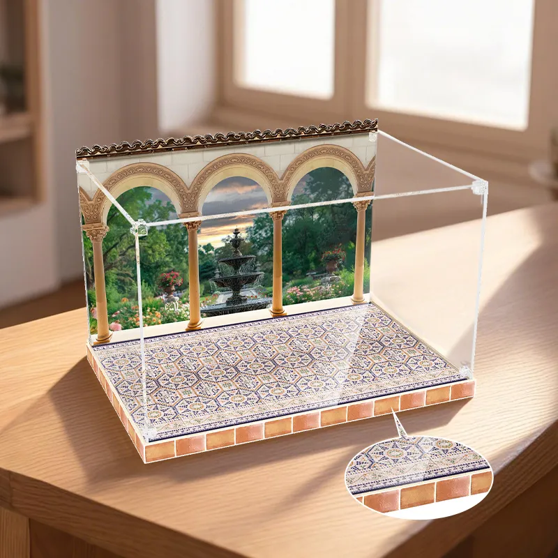 LIGHT YOUR BRICKS Compatibility Building Block 10359 Spain Fountain Garden Display Case Model Accessories-3