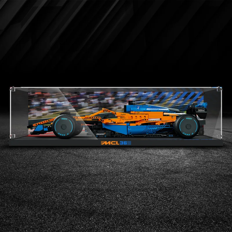 LIGHT YOUR BRICKS Le100 Compatibility Building Block 42141 McLaren F1 Formula Racing Display Case Model Accessories-8