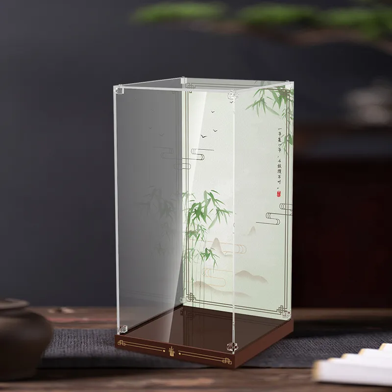LIGHT YOUR BRICKS Compatibility Building Block 10343 Elegant Orchid 10344 Wealth Bamboo Display Case Model Accessories-5