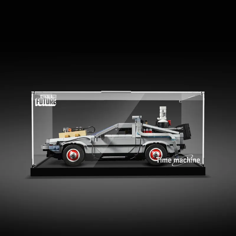 LIGHT YOUR BRICKS Compatibility Building Block 10300 Return To Future Time Machine Made Display Case Model Accessories-19