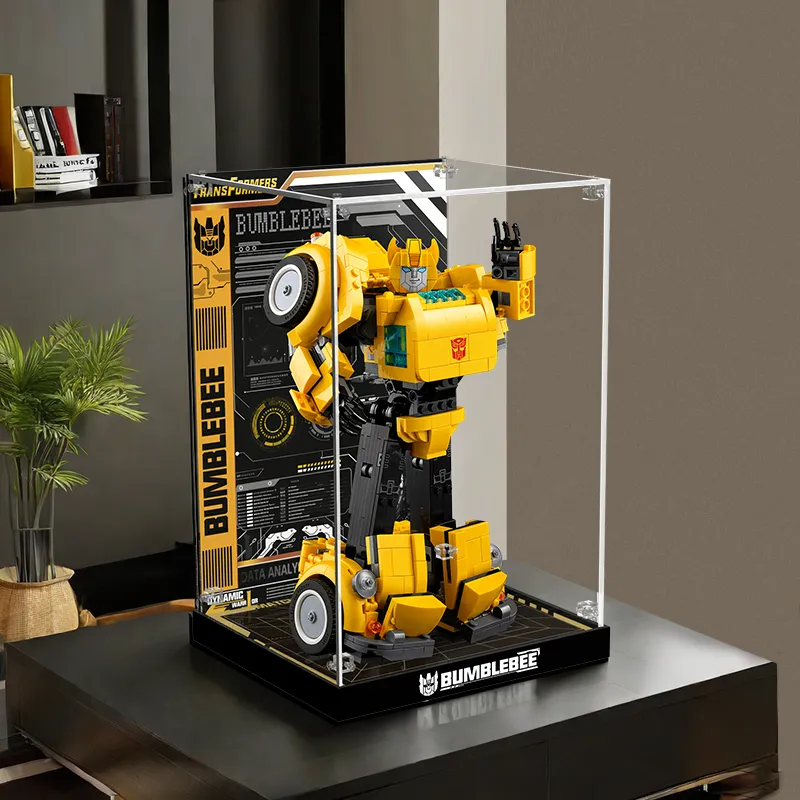 LIGHT YOUR BRICKS LeiYiBai Compatibility Building Block 10338 Transformers Bumblebee Display Case Model Accessories-2