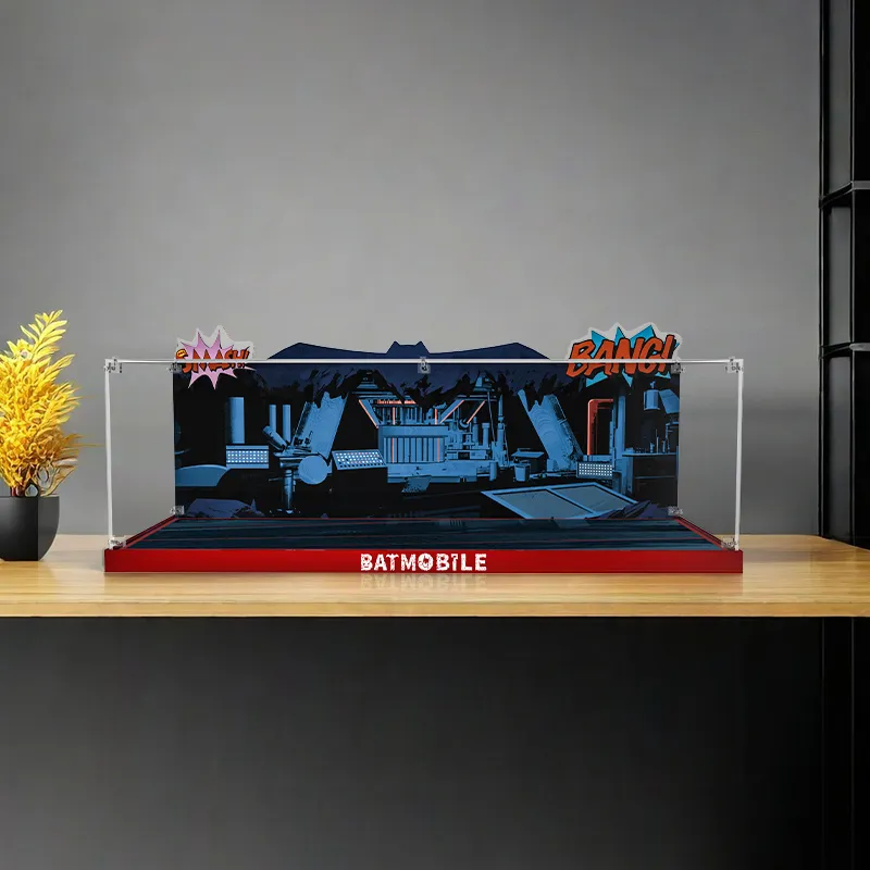 LIGHT YOUR BRICKS Batman Collection Building Block 76328 Classic TV Series Batmobile Storage Box Model Accessories-13