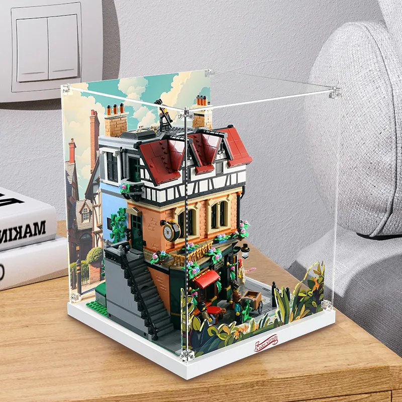 LIGHT YOUR BRICKS LEGO 10350 British Street Corner Display Case Model Accessories-5