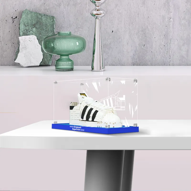 LIGHT YOUR BRICKS LeiYiBai Compatibility, Building Block 10282 Shell Toe Shoe Exclusive Display Case Model Accessories-2
