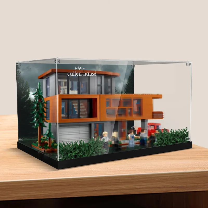 LIGHT YOUR BRICKS Compatibility Building Block 21354 Twilight Cullen Family Mansion Display Case Model Accessories-9