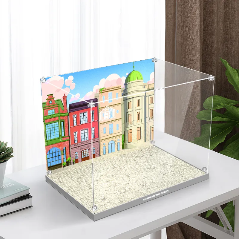 LIGHT YOUR BRICKS Compatibility Building Block 10326 Natural History Museum Street Scene Display Case Model Accessories-2
