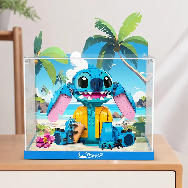 LIGHT YOUR BRICKS 100 Joy Compatibility Building Block Disney 43249 Lilo & Stitch Display Case Model Accessories-6