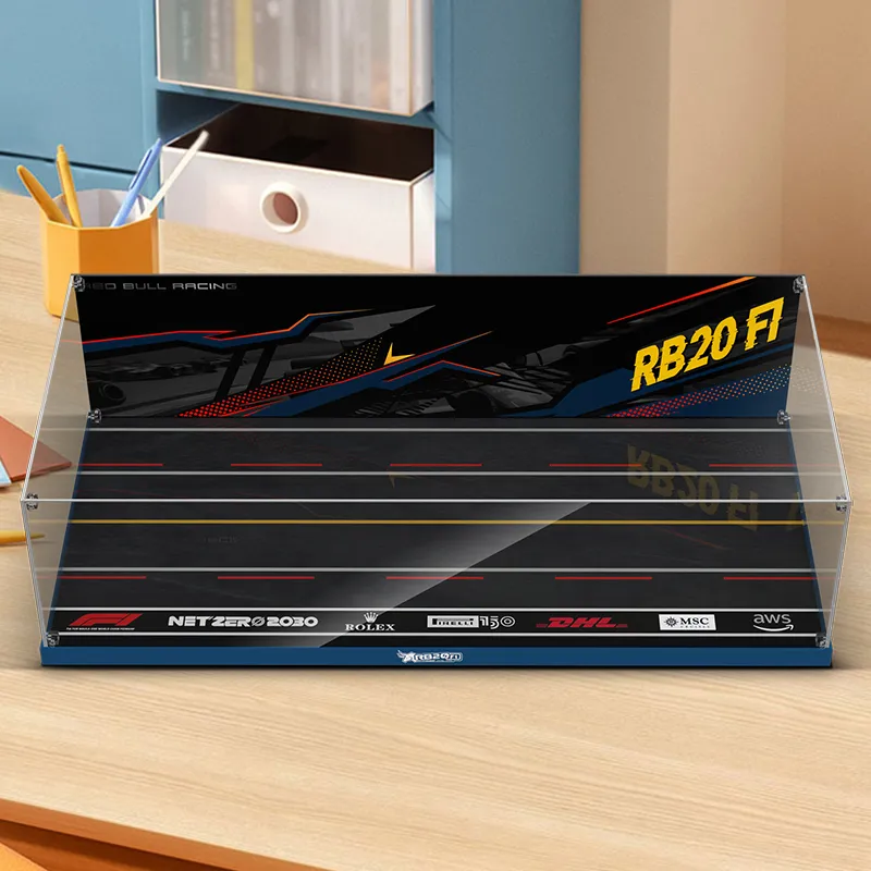 LIGHT YOUR BRICKS Compatibility Building Block 42206 Oracle Red Bull RB20 F1 Racing Display Case Model Accessories-11