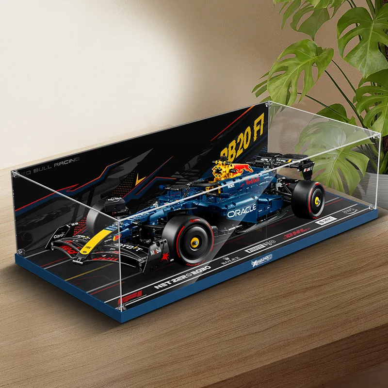 LIGHT YOUR BRICKS Compatibility Building Block 42206 Oracle Red Bull RB20 F1 Racing Display Case Model Accessories-10