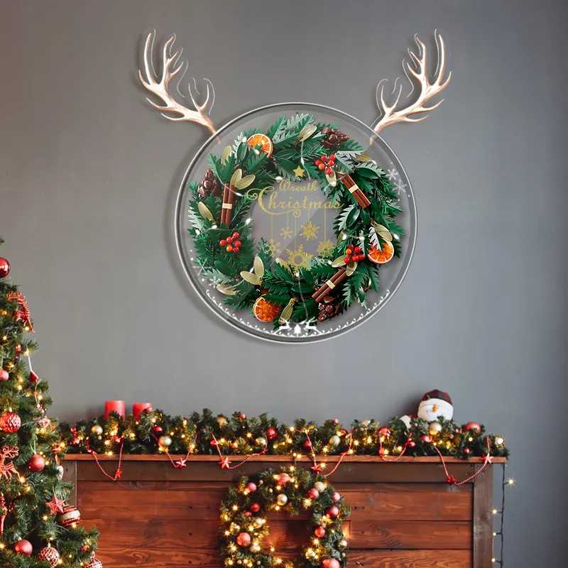 LIGHT YOUR BRICKS LeiYiBai Compatibility Building Block 10340 Christmas Wreath Wall Photo Frame Model Accessories-11