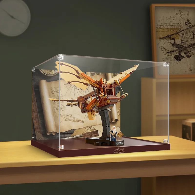 LIGHT YOUR BRICKS Compatibility LEGO 10363 Leonardo Da Vinci's Flight Vehicle Display Case Model Accessories-8