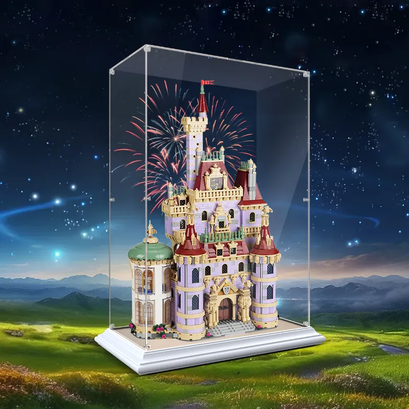 LIGHT YOUR BRICKS Compatibility Building Block 43263 Beauty And The Beast Castle Display Case Model Accessories-9