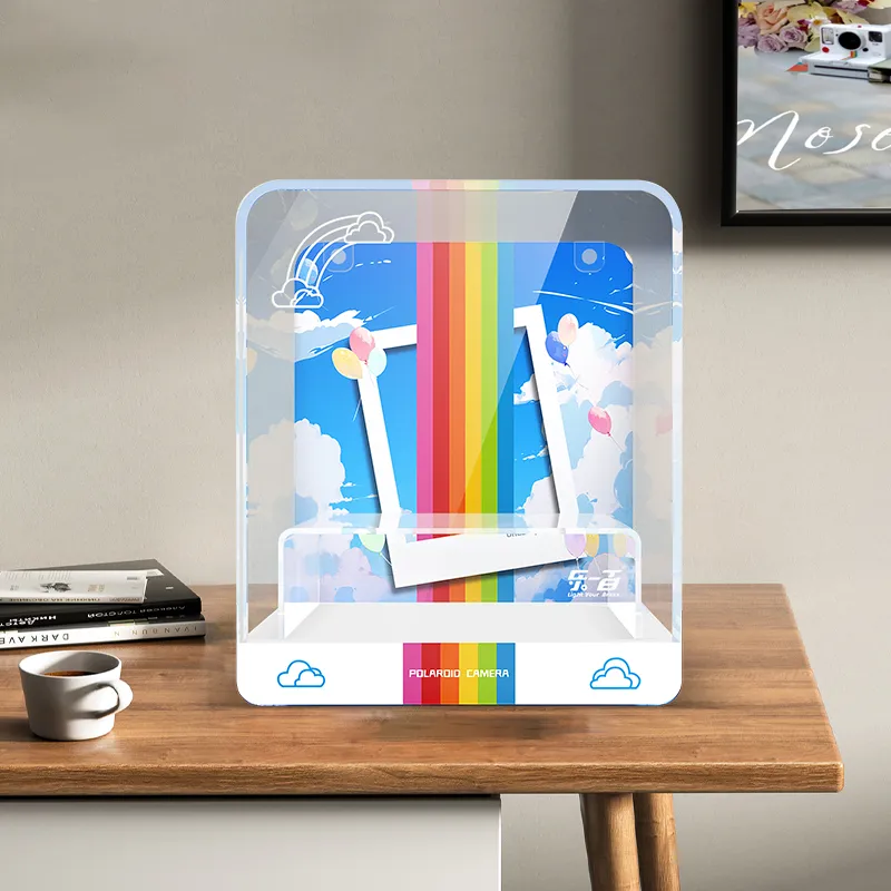 LIGHT YOUR BRICKS Compatibility Building Block 21345 Polaroid SX 70 Instant Camera Display Case Model Accessories-4