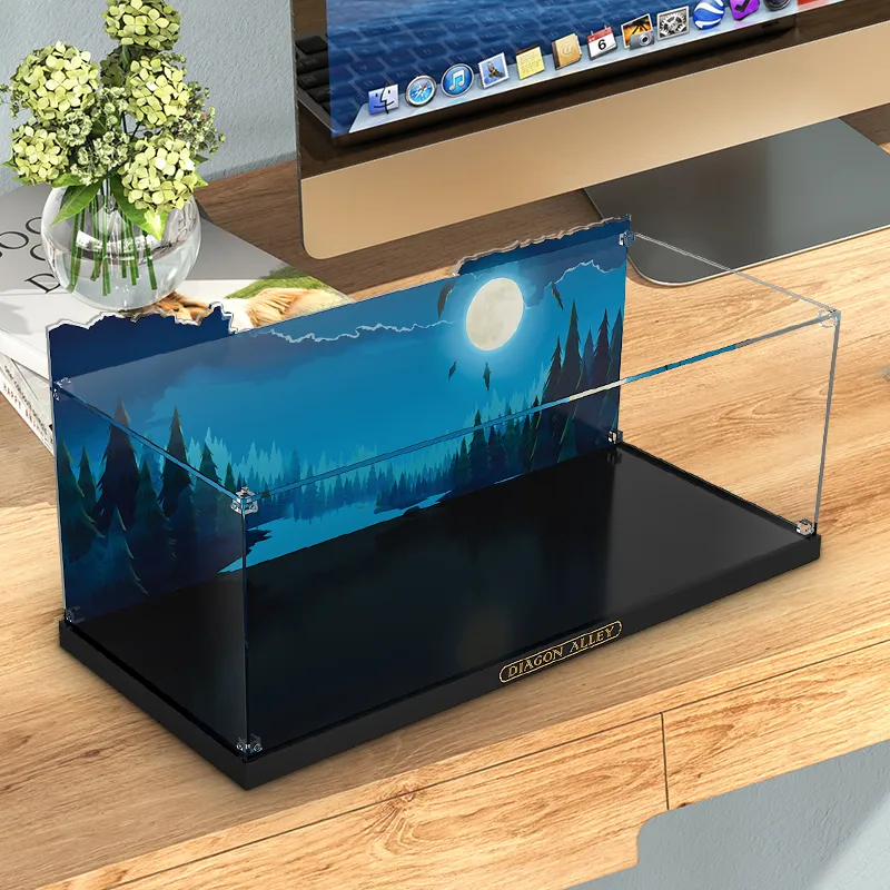 LIGHT YOUR BRICKS Compatibility Harry Potter 76444 Mini Diagon Alley Display Case Model Accessories-11