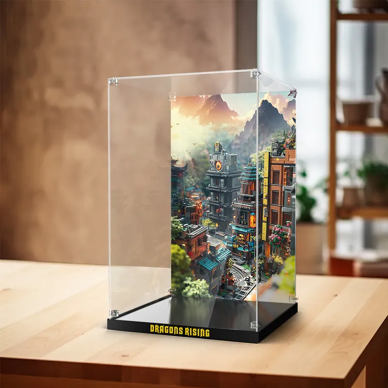 LIGHT YOUR BRICKS Ninjago City Workshop Display Case Model Accessories-8