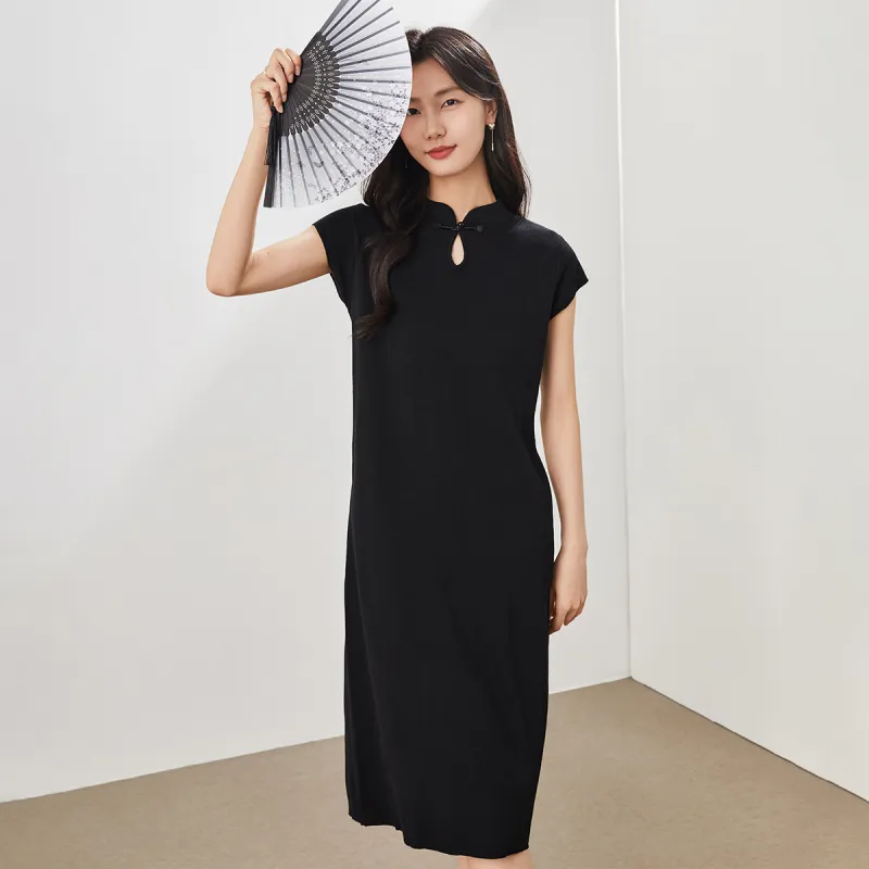 Coonesha Short Sleeved Dresses Women's Black-6