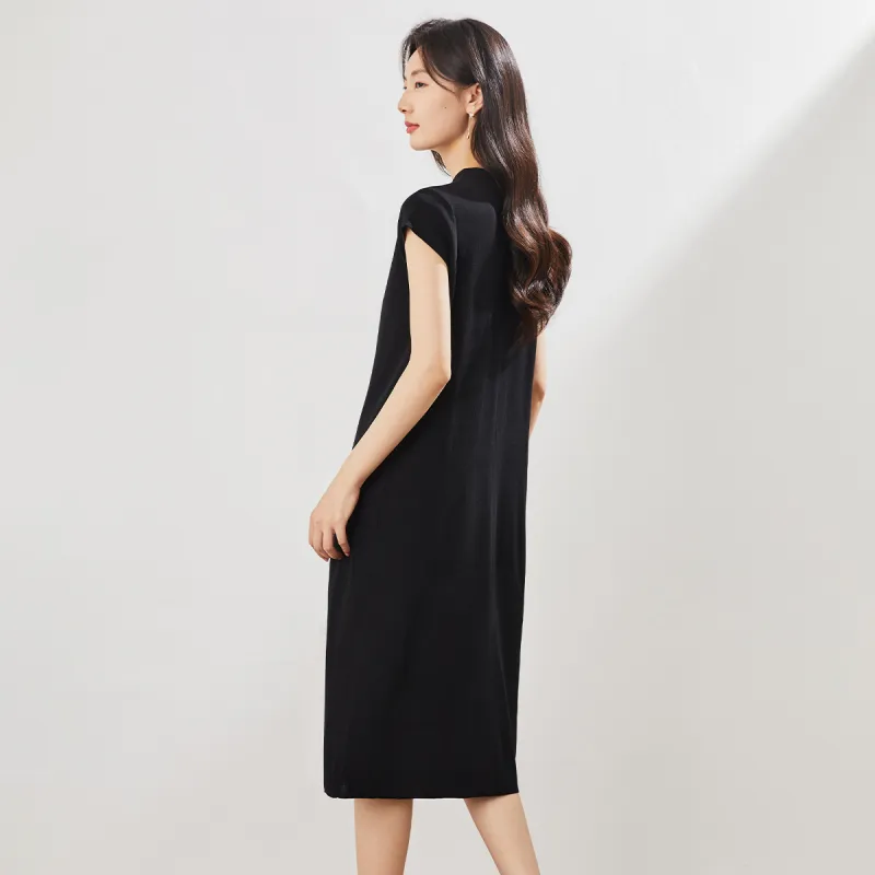 Coonesha Short Sleeved Dresses Women's Black-7