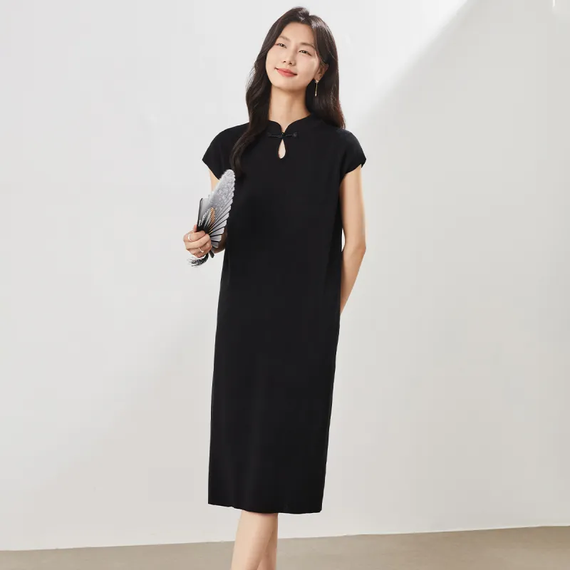 Coonesha Short Sleeved Dresses Women's Black-3