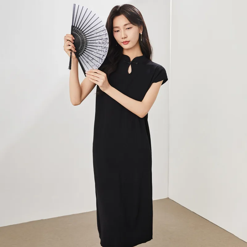 Coonesha Short Sleeved Dresses Women's Black-4