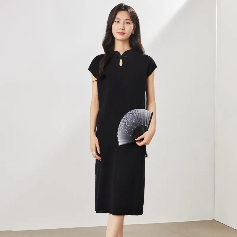 Coonesha Short Sleeved Dresses Women's Black-5
