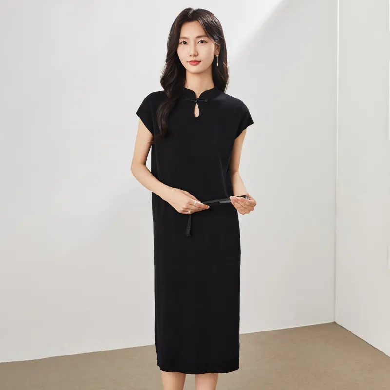 Coonesha Short Sleeved Dresses Women's Black-2