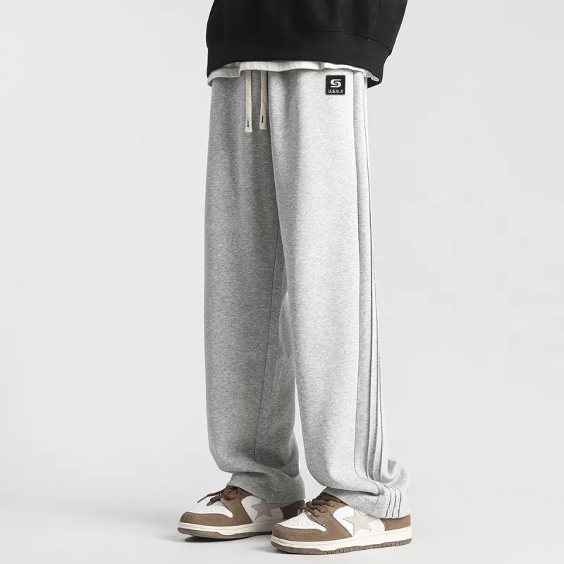 USUX Casual Pants Unisex Light Gray-2