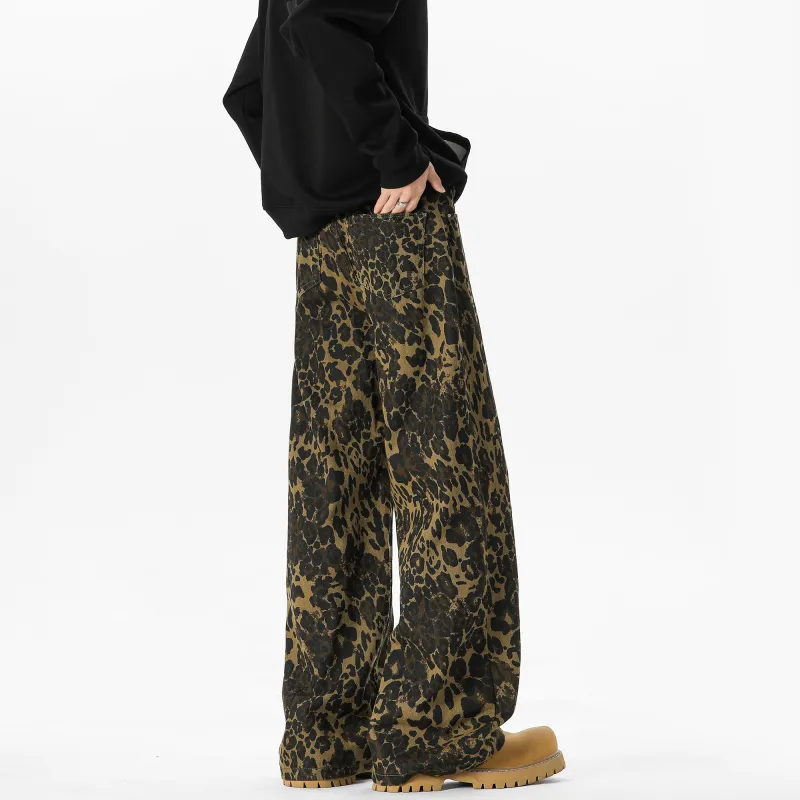 USUX Jeans Unisex Leopard Print-2