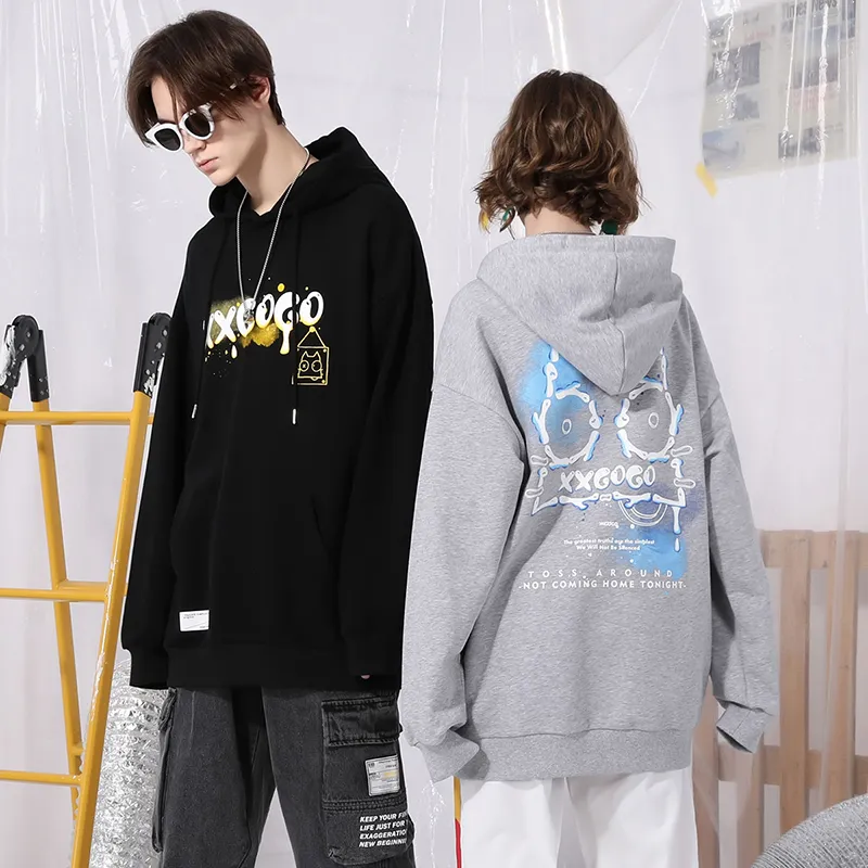 XXGOGO Sweatshirts Unisex 2 Pack Black+Gray-4