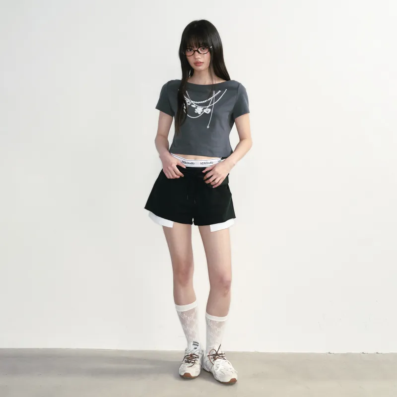 NS76 T Shirts Women's Dark Gray-3