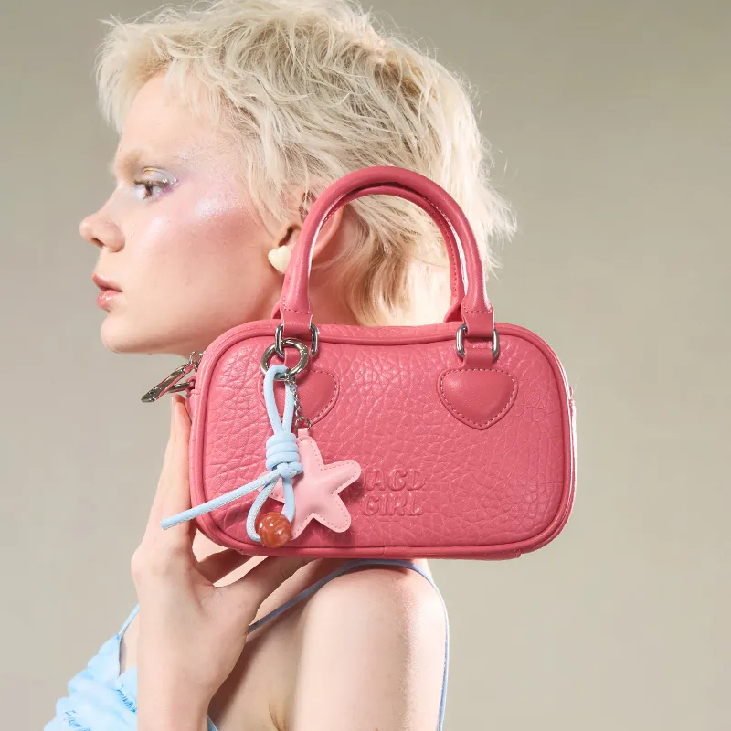 JACD PU Handbag Regular Women's Blue/Yellow/Raspberry Pink-13