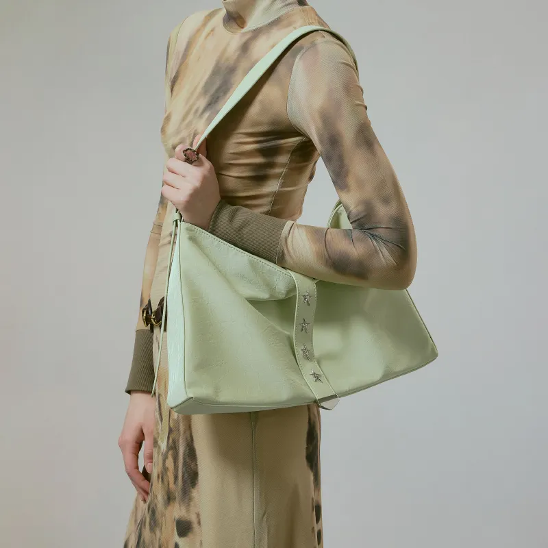 JACD PU Shoulder Bag, Crossbody Bag Women's Green/Black-11