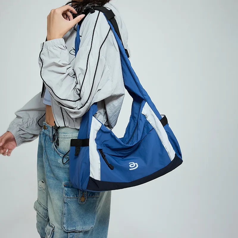 JACD Polyester Lightweight Crossbody Bag Medium Size Women's Winter Pear Green/Ocean Blue-12
