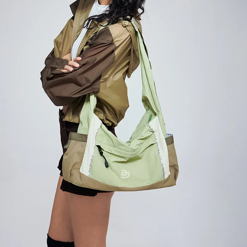 JACD Polyester Lightweight Crossbody Bag Medium Size Women's Winter Pear Green/Ocean Blue-4