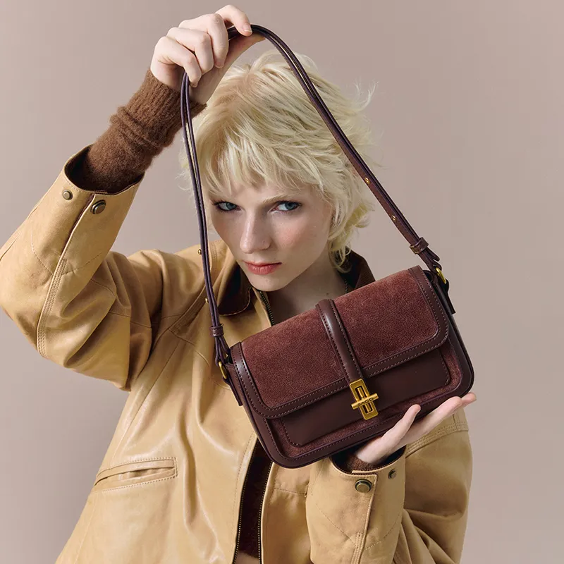 JACD PU One Shoulder Crossbody Bag Regular Women's Dark Coffee-5