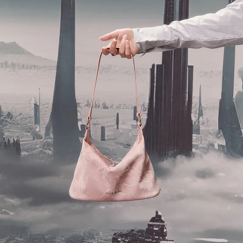 JACD PU Shoulder Bag Medium Size Women's Pink-7