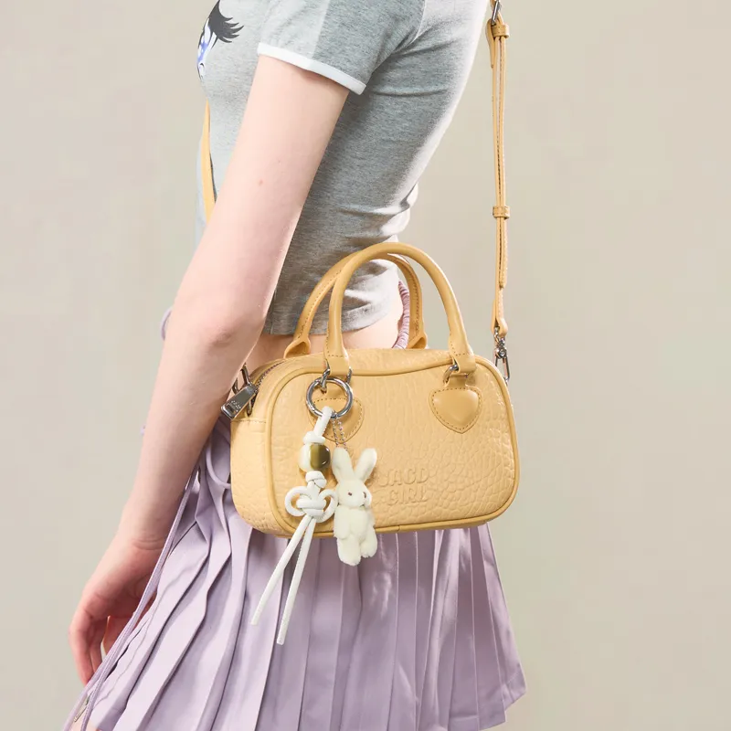 JACD PU Handbag Regular Women's Blue/Yellow/Raspberry Pink-9