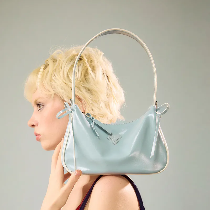 JACD PU Shoulder Bag Women's Black/Blue/Apricot-1
