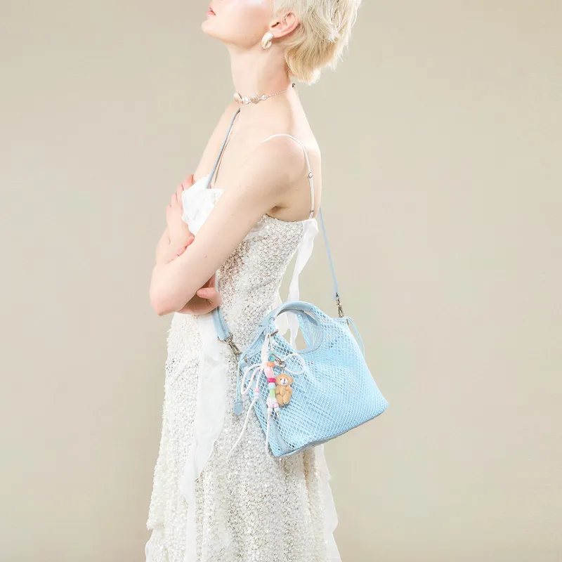 JACD PU Handbag Women's Blue/Pink-5