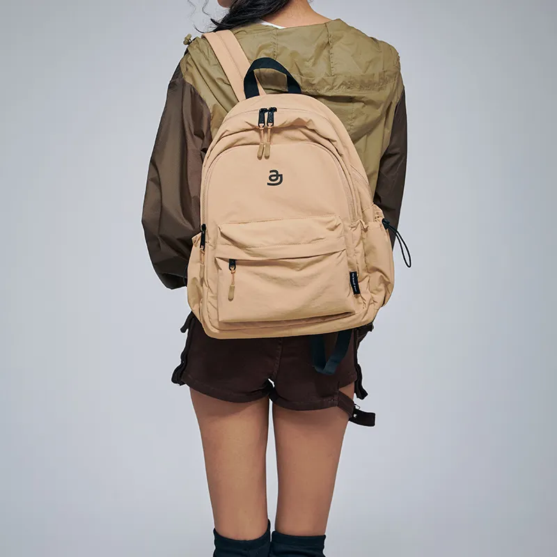 JACD Nylon Fabric Backpack Laptop Bag Regular Unisex Gray/Yellow-6