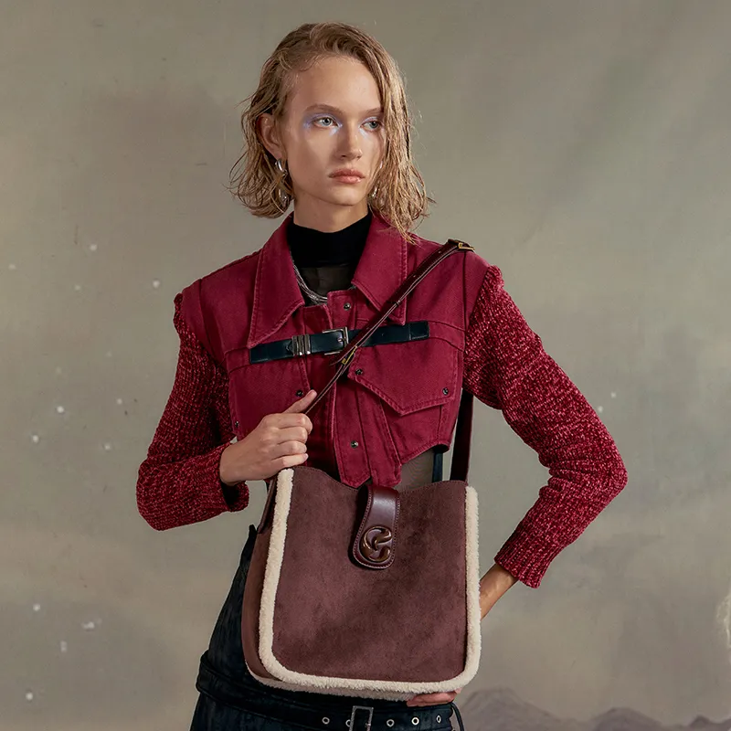 JACD PU Crossbody Bag Shoulder Bag Regular Women's Chocolate-6